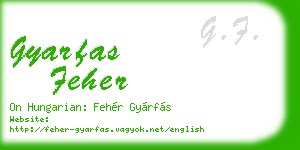 gyarfas feher business card