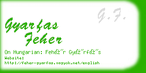 gyarfas feher business card